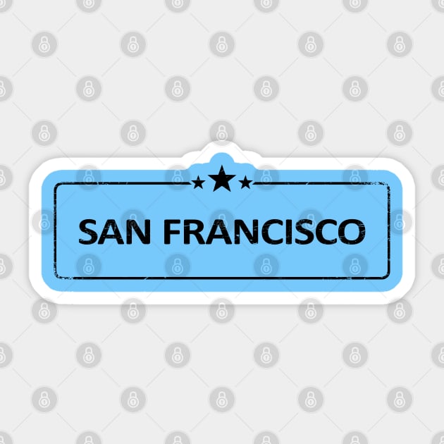 San Francisco City, San Francisco County, California, USA 02 Sticker by ShopBuzz